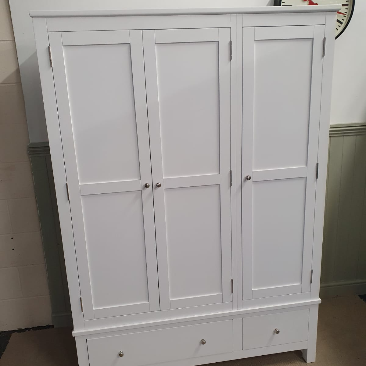 Simply Cotswold Pure White Triple Wardrobe