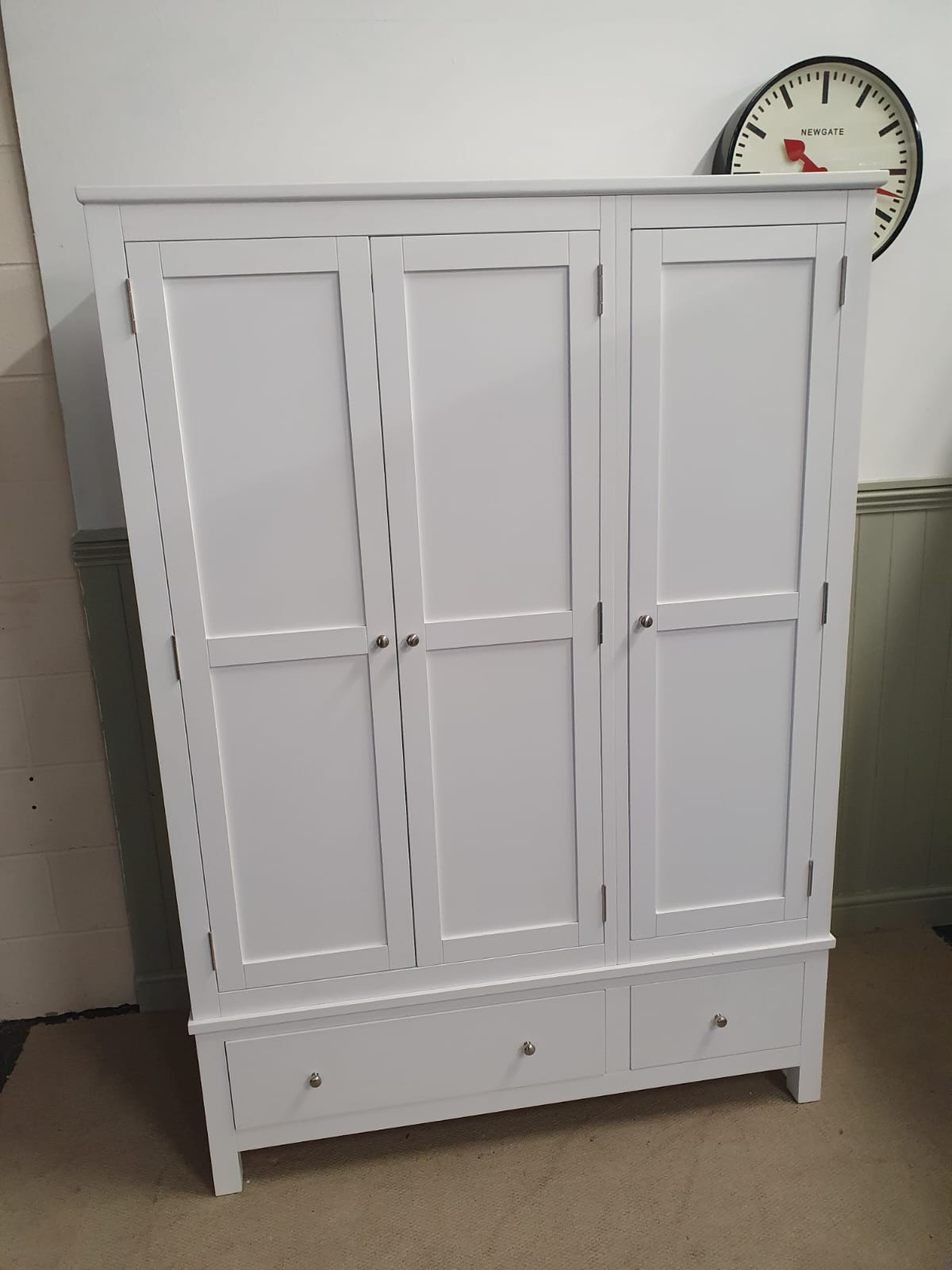 Simply Cotswold Pure White Triple Wardrobe