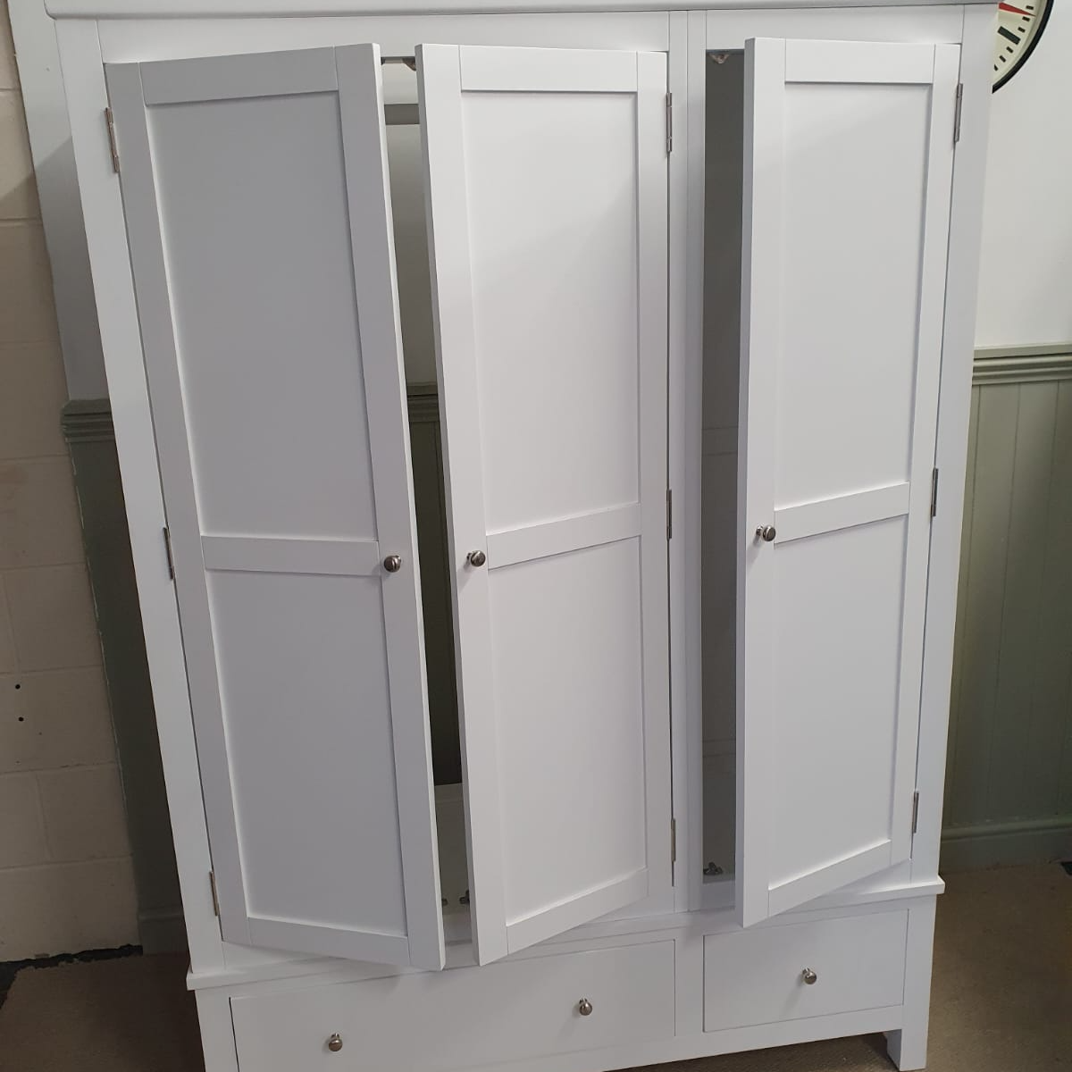 Simply Cotswold Pure White Triple Wardrobe