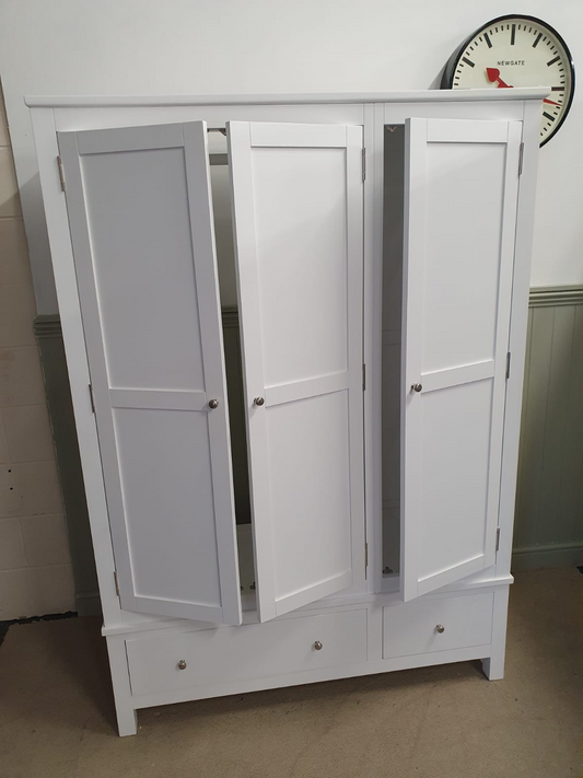 Simply Cotswold Pure White Triple Wardrobe