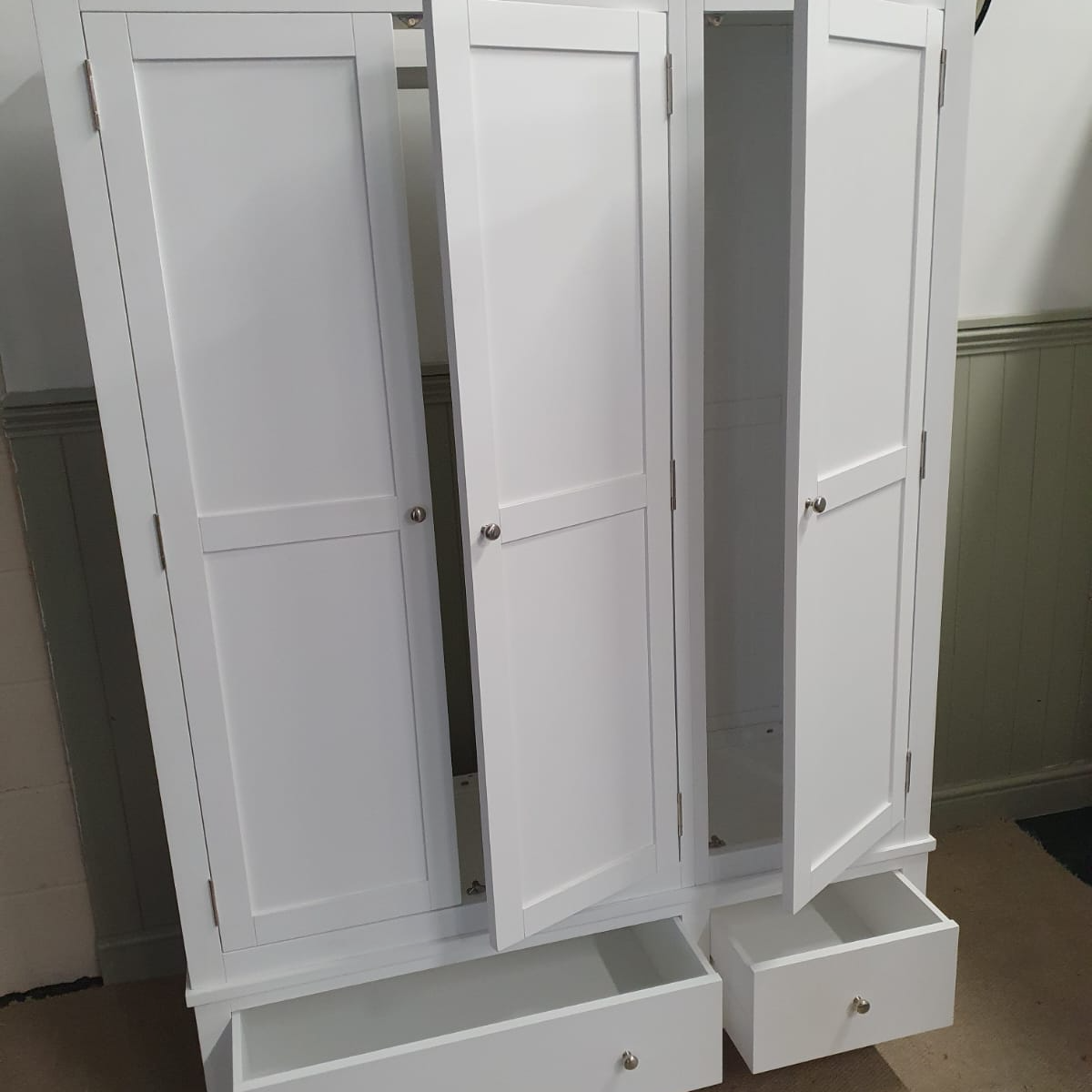 Simply Cotswold Pure White Triple Wardrobe