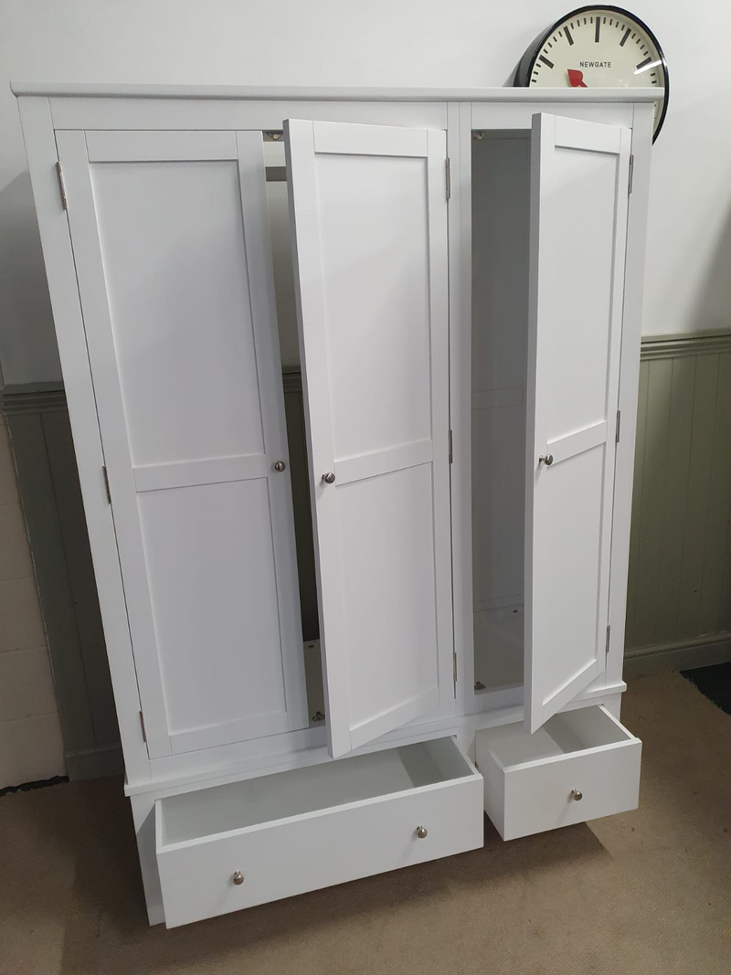 Simply Cotswold Pure White Triple Wardrobe