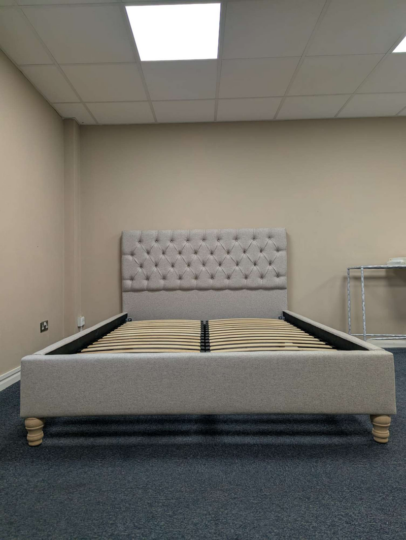Evesham Natural Tweed King Size Bed