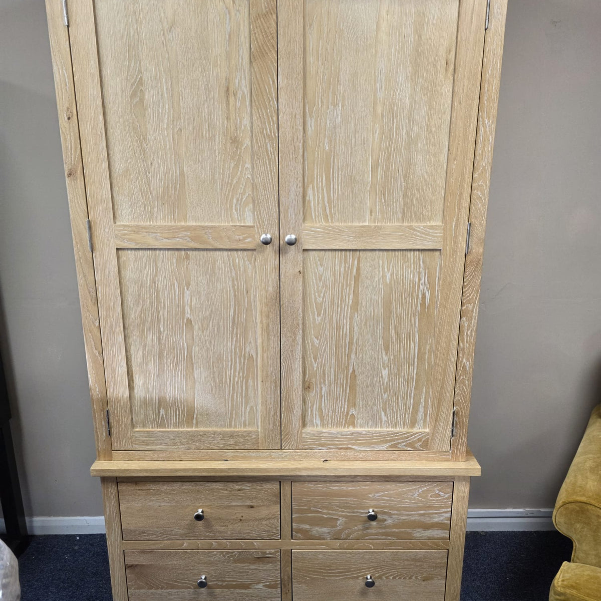 Inglesham Whitewash Oak Double Larder