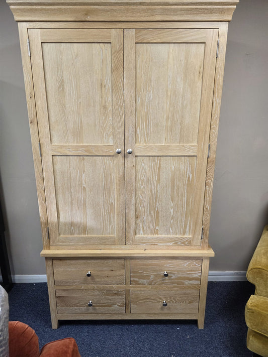 Inglesham Whitewash Oak Double Larder