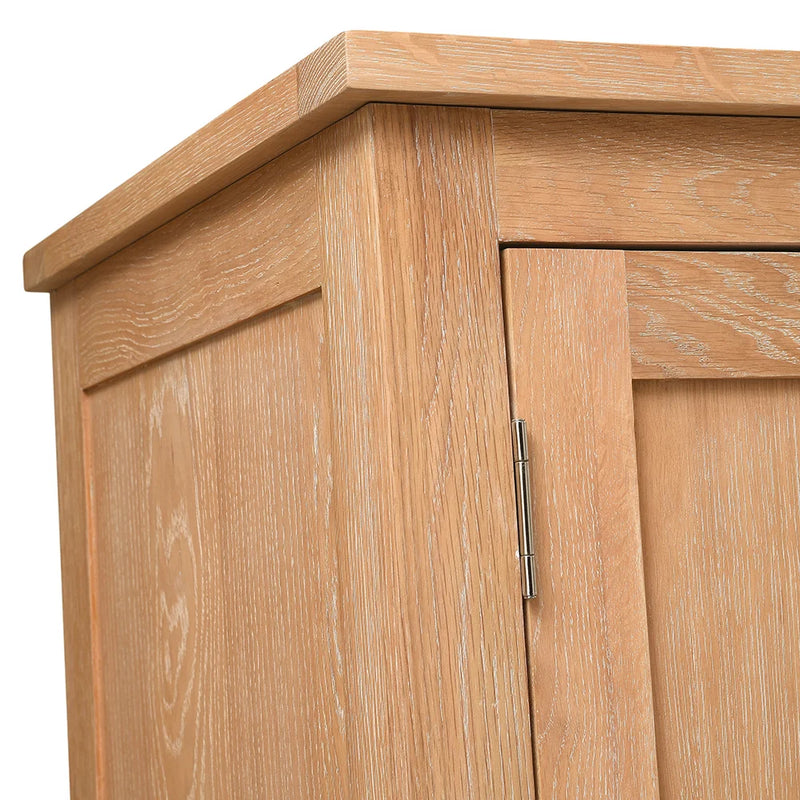 Inglesham Whitewash Oak Quad Wardrobe