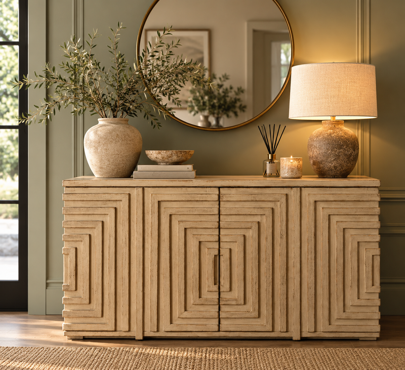 Rubinne Sideboard - Washed Grey