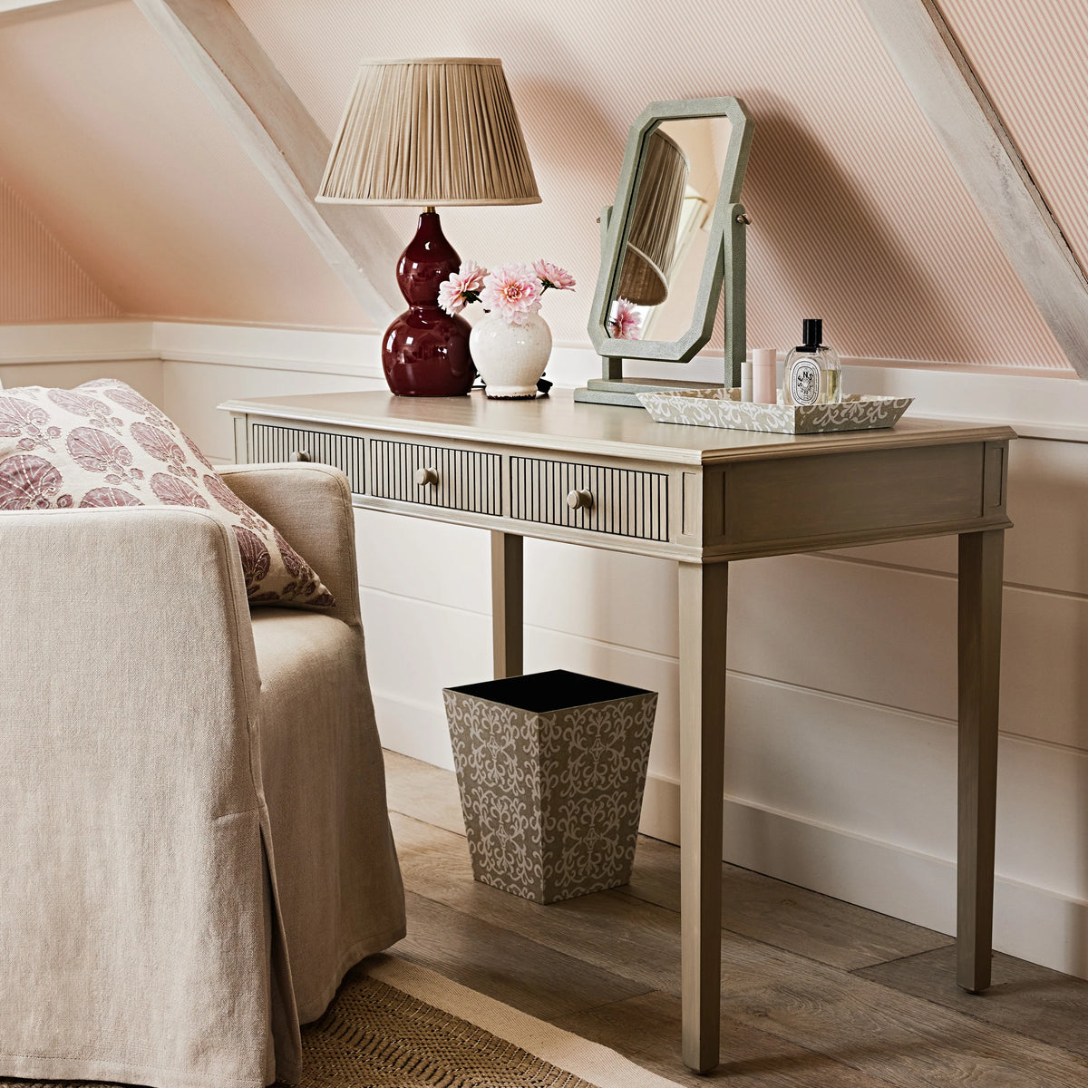 Malmo Wooden Dressing Table & Desk - Flax