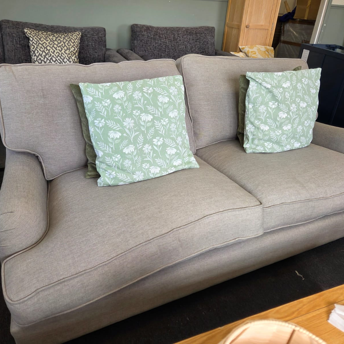 Morris - 3 Seater Sofa - Mid Grey - Linen Mix