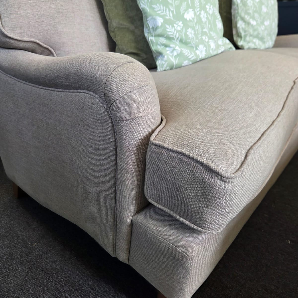 Morris - 3 Seater Sofa - Mid Grey - Linen Mix