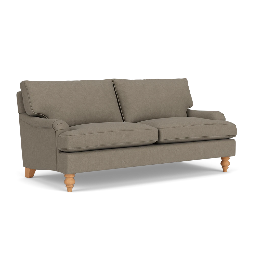 Morris - 3 Seater Sofa - Mid Grey - Linen Mix