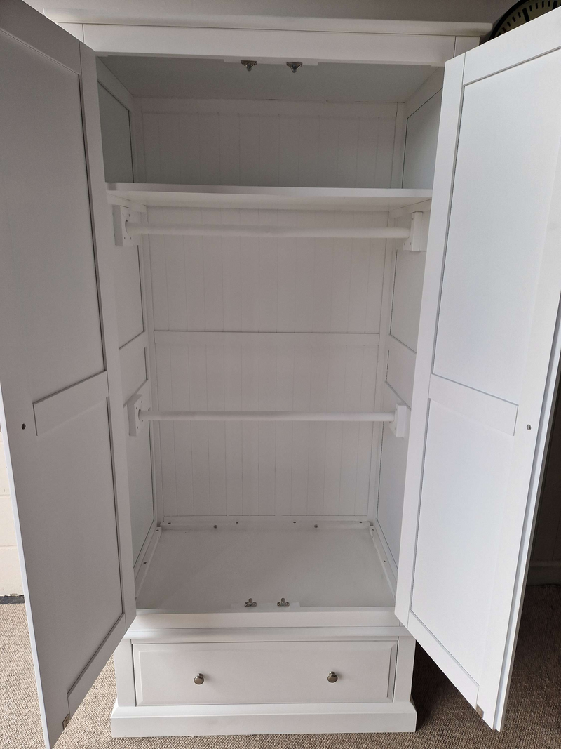 Pensham Pure White Narrow Double Wardrobe