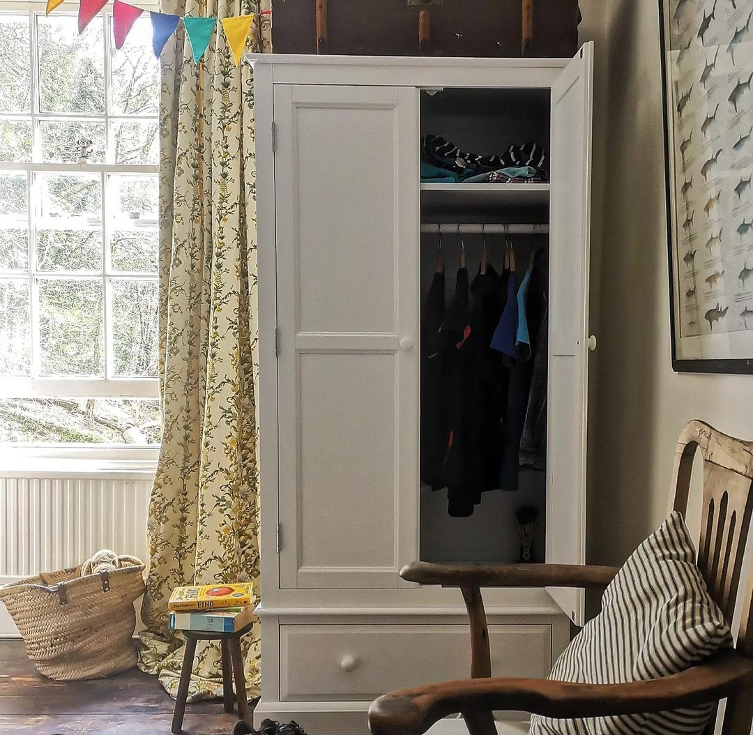 Pensham Pure White Narrow Double Wardrobe
