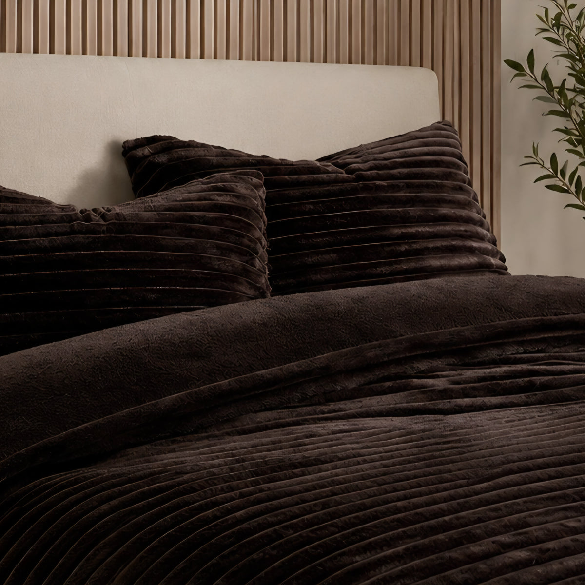 Cloud Fleece Bedset - King Size - Chocolate