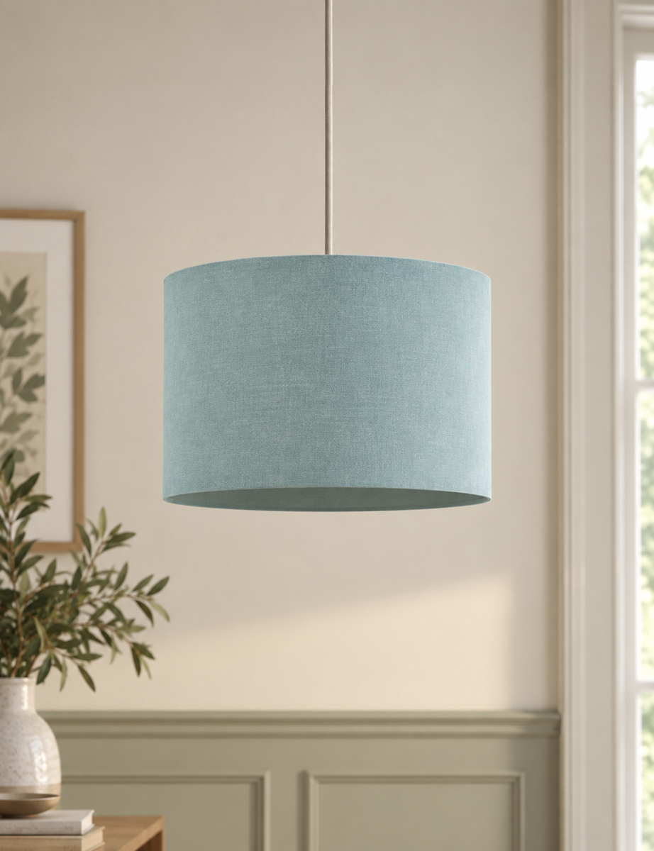 Velvet Lamp Shade - Duck Egg