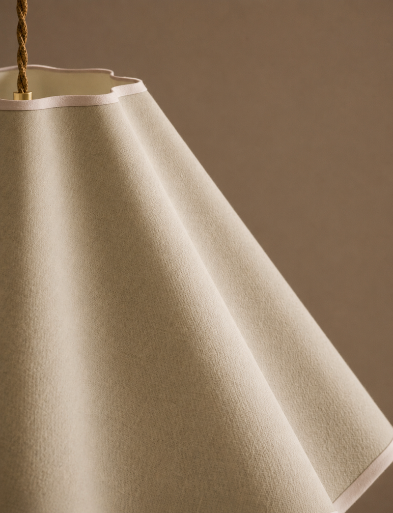 Fabric Wave Scallop Shade - Pink