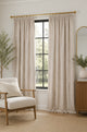 Brushed Pencil Pleat Blackout Thermal Curtains - Champagne - 117cm x 229cm