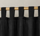 Sheer Linen Tab Top Curtains - Charcoal - 229cm x 275 cm