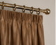 Velvet Pencil Pleat Ultra Thermal Curtains - Bronze - 229cm x 229cm