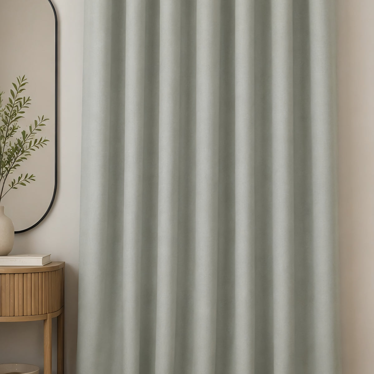 Brushed Eyelet Blackout Thermal Curtains- Grey - 117cm x 183 cm