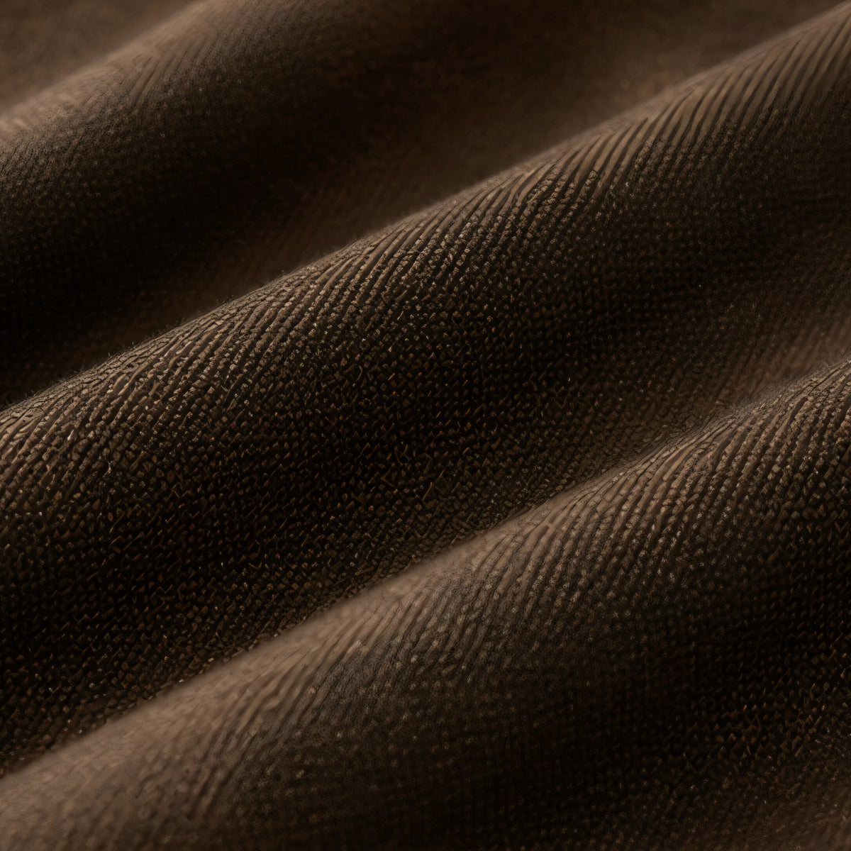 Brushed Pencil Pleat Blackout Ultra Thermal Curtains - Chocolate - 117cm x 229cm