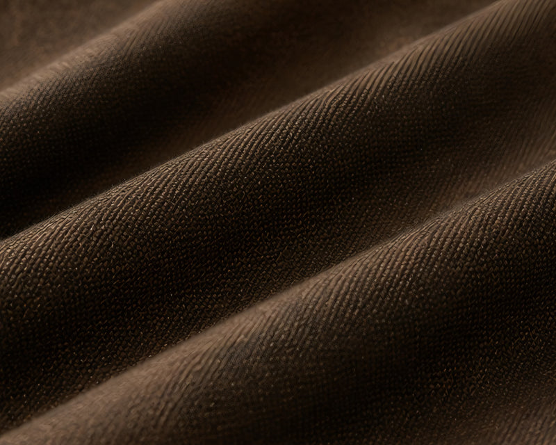 Brushed Pencil Pleat Blackout Ultra Thermal Curtains - Chocolate - 117cm x 229cm