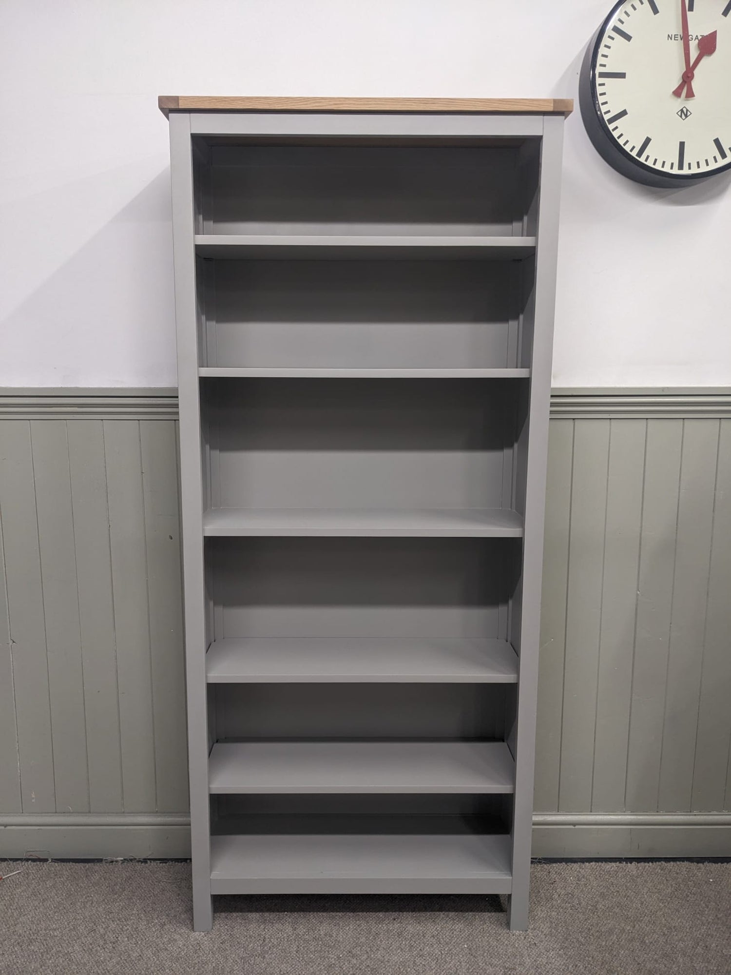 Simply Cotswold Pebble Grey Large Bookcase