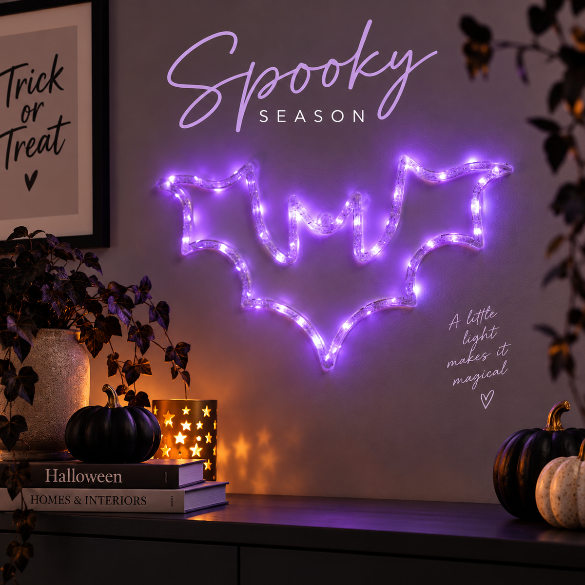 Light up Halloween Bat Wall Light