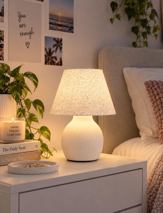 Rowan Battery Operated Table Lamp  - Cream