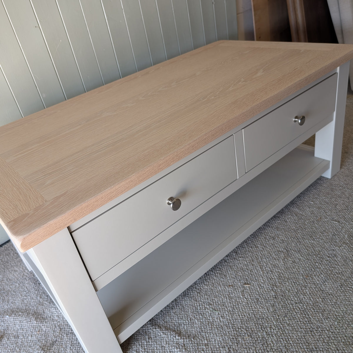 Chester Limestone Coffee Table with Drawers