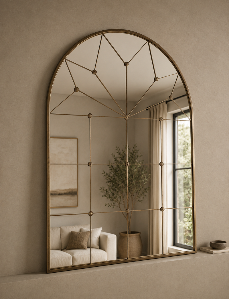 Metal Medium Arch Wall Mirror