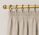 Brushed Pencil Pleat Blackout Thermal Curtains - Champagne - 168cm x 137cm