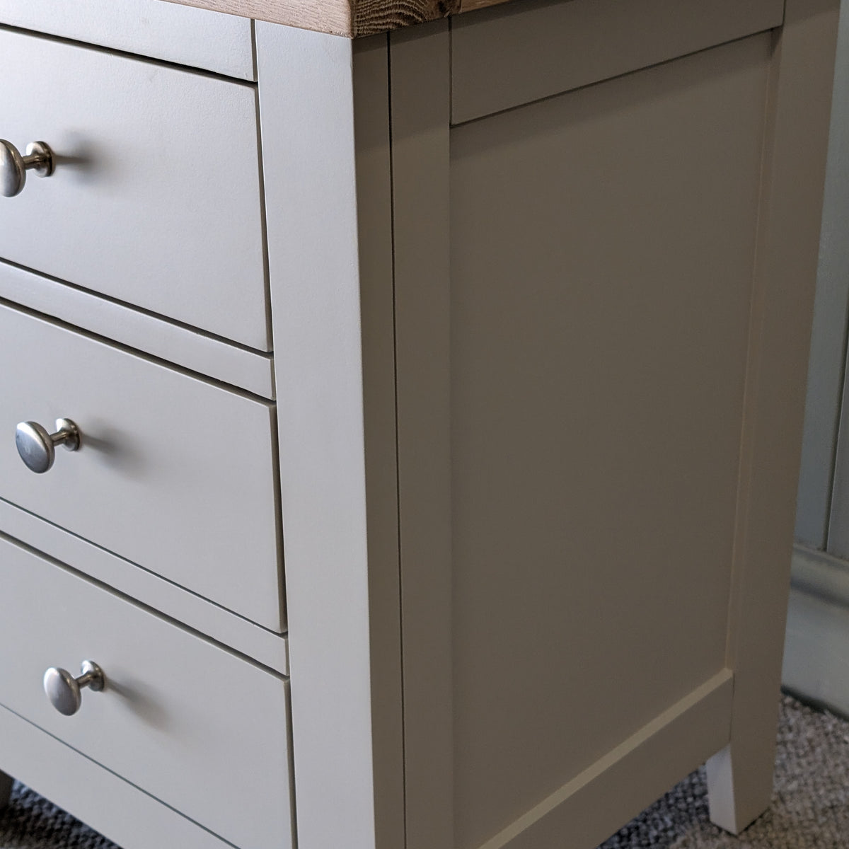 Chester Limestone 3 Drawer Bedside Table