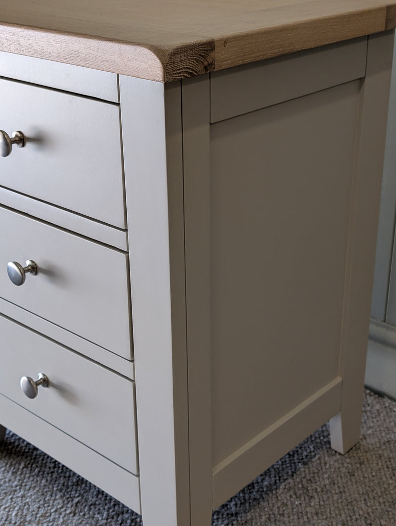 Chester Limestone 3 Drawer Bedside Table
