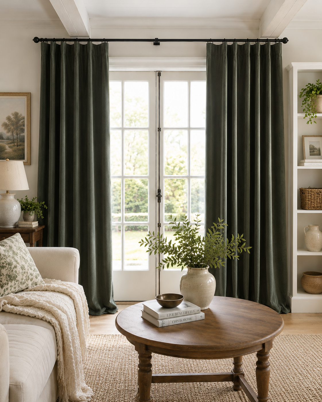 Apsley Sage Curtain Pair - W167 x L274
