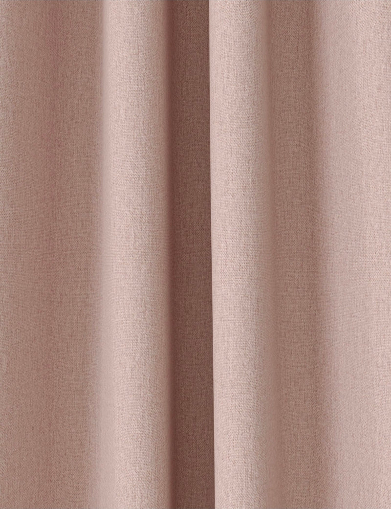 Brushed Eyelet Blackout Ultra Thermal Curtains - Blush - 117cm x 229cm