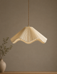 Wave Pleated Easy Fit Ceiling Lamp Shade - Cream