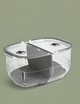 Large Fridge Storage Box - Light Grey