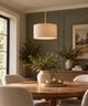 Velvet Lamp Shade - Ivory