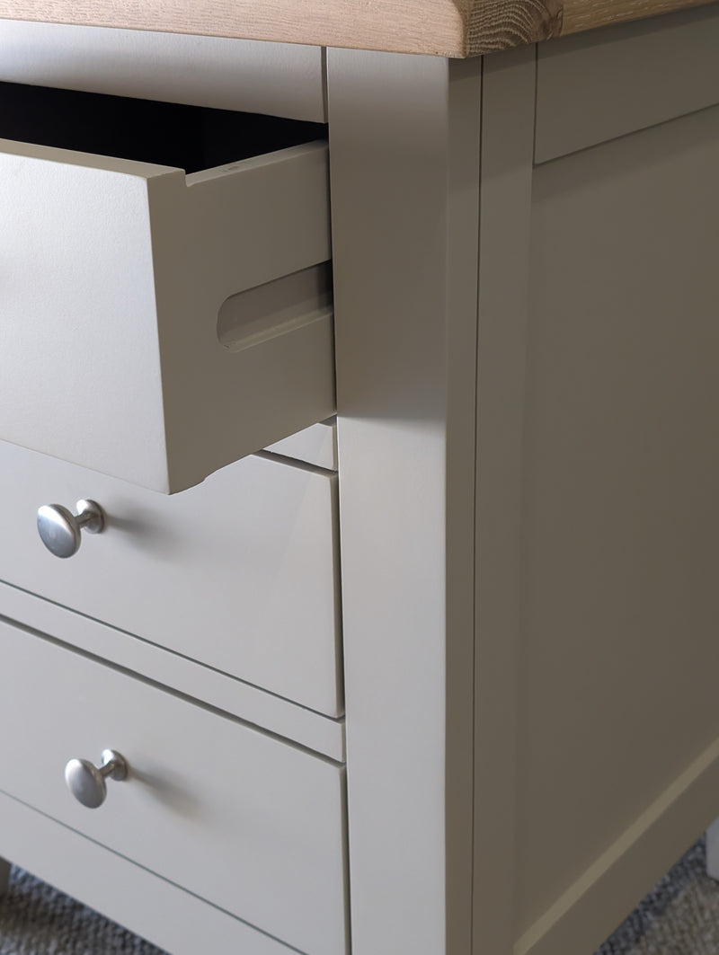 Chester Limestone 3 Drawer Bedside Table