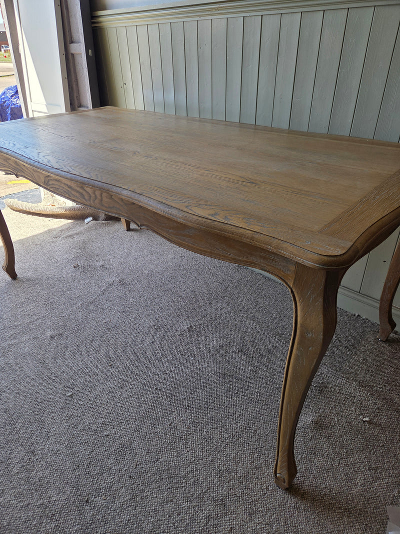Camille Limewash Oak 6 Seater Dining Table