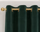 Velvet Eyelet Curtains - Forest Green - 218cm x 229cm