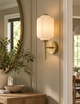 Agnes Wall light - Cream/Brass