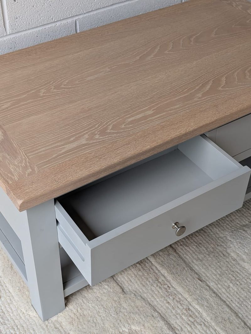 Chester Dove Grey Coffee Table with Drawers