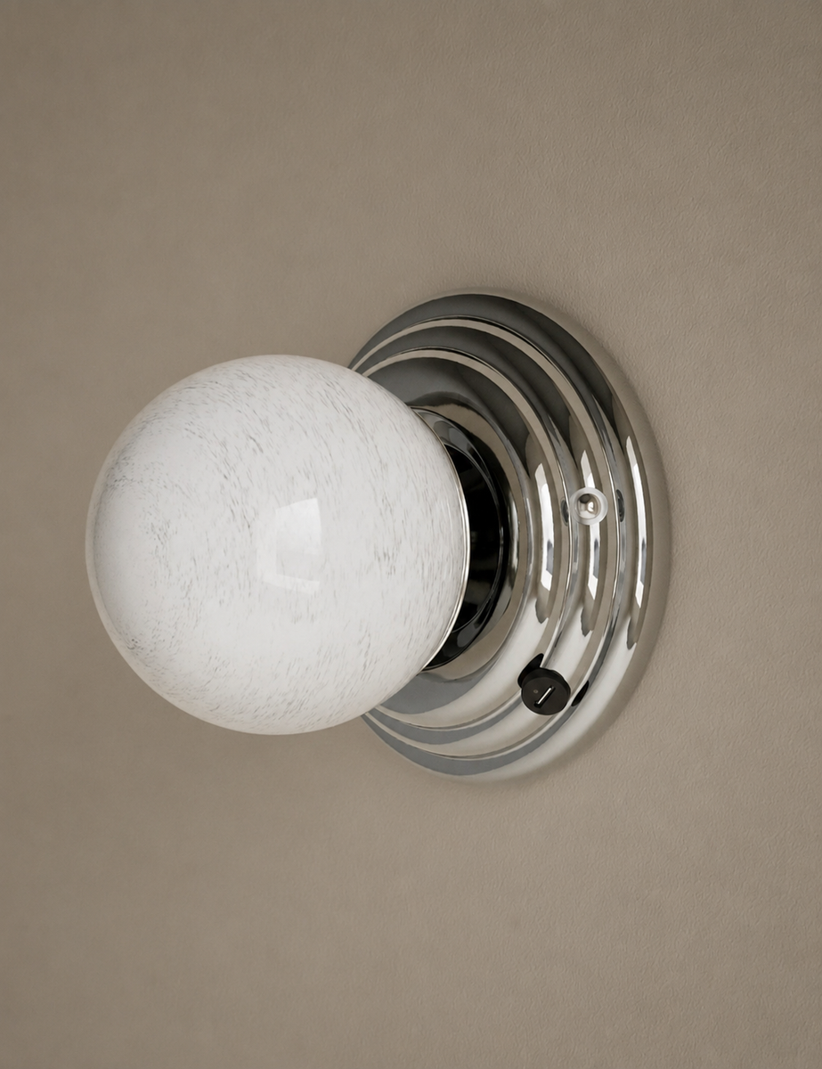 Rechargeable Ribbed Wall Light - Chrome