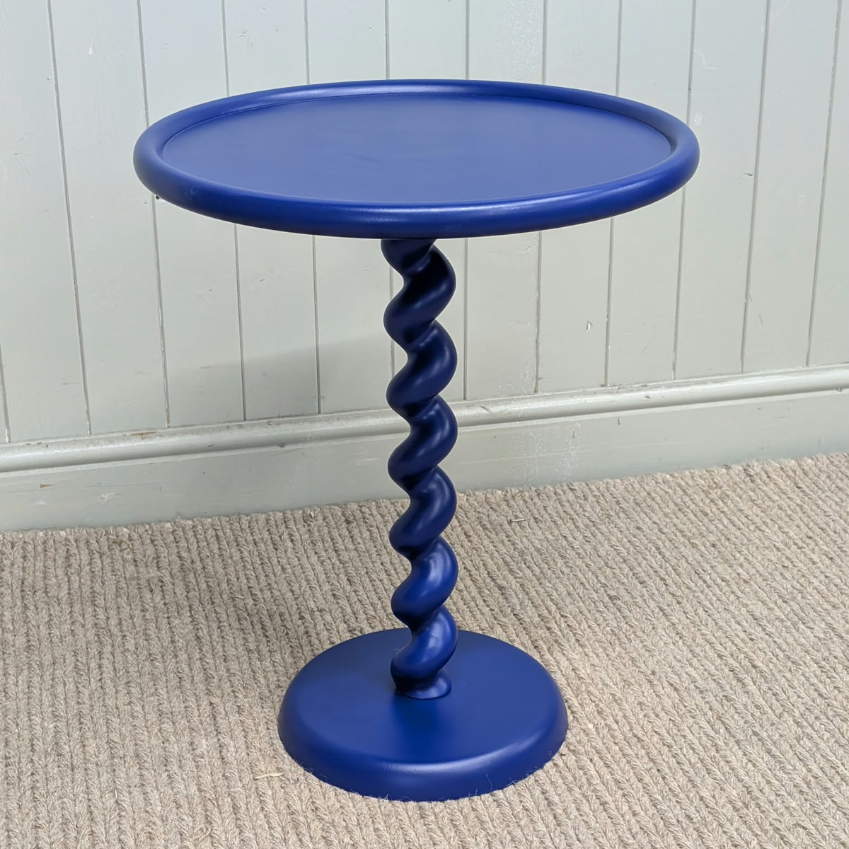 Twister Round Side Table - Dark Blue