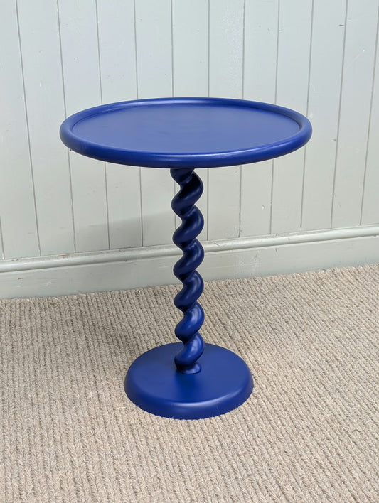 Twister Round Side Table - Dark Blue