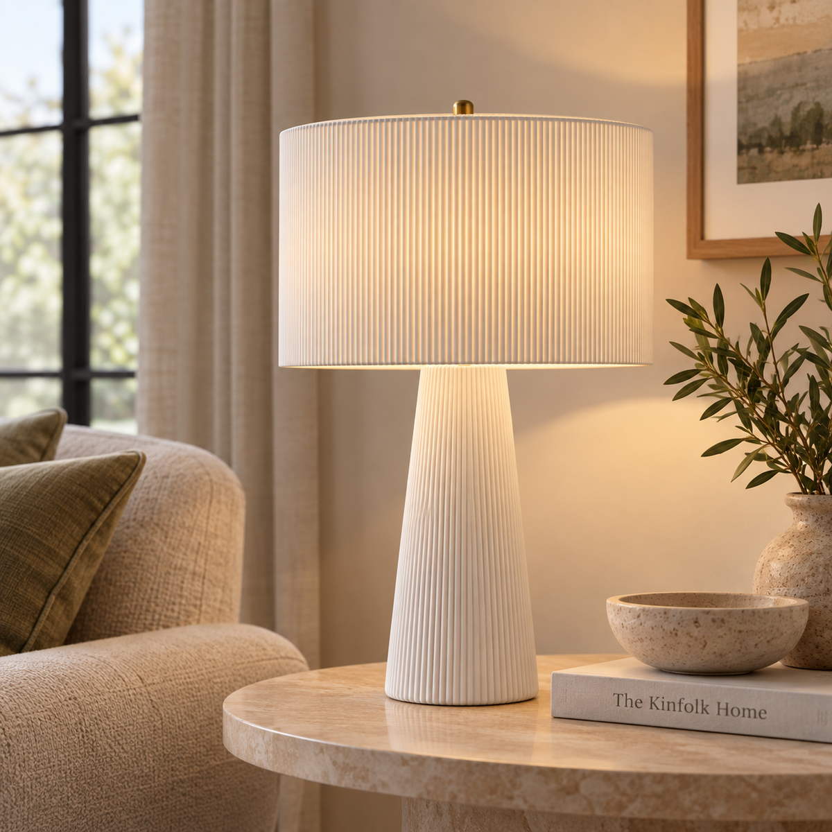 Luca Table Lamp - White