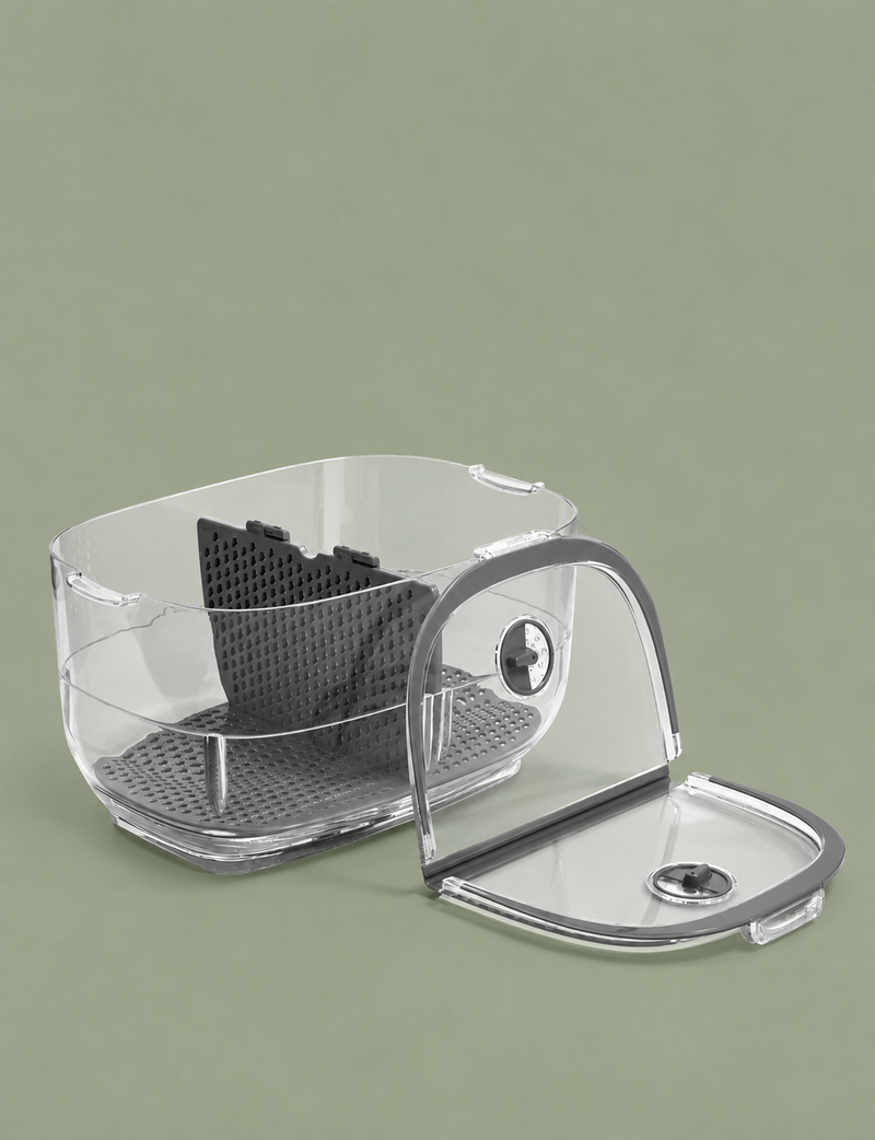 Large Fridge Storage Box - Light Grey
