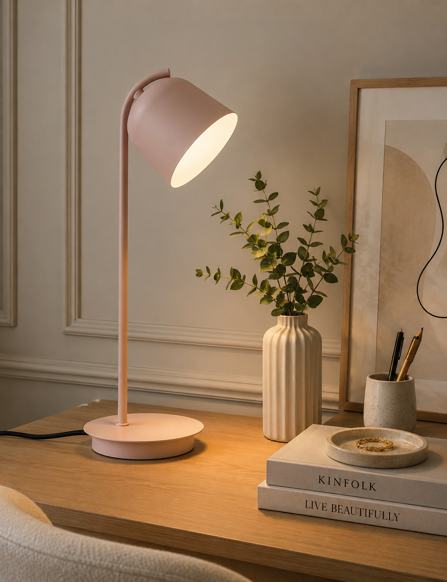 Finn Table Lamp- Blush Pink